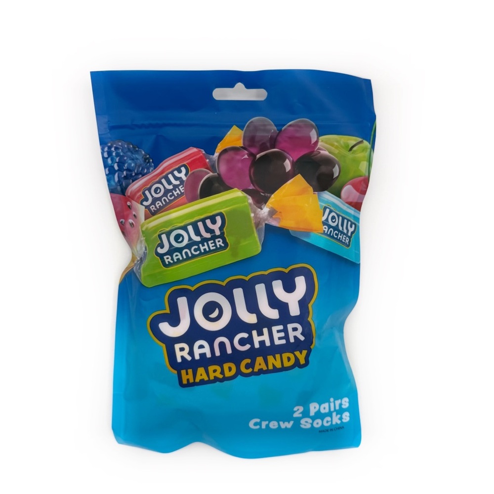 Jolly Rancher Candy Crew Socks Womens Novelty Gift Watermelon Cherry Pink Red